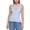 Chambray Heather, variant on JEANS Womens Green Ribbed Pullover Sleeveless Collared Tank Top L