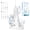 White, variant on Cshidworld Cordless Water Flosser, Portable Oral Irrigator 300ml Water Tank, Rechargeable Travel Dental Irrigation Cleaner with 4 Modes & 8 Jet Tips, IPX7 Waterproof with Charge Station
