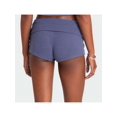 thumbnail image 2 of Women's High-Stretch Low-Waist Blue Lounge Shorts Fold-Over Cute Casual Design Summer Casual Bottoms Yoga Shorts, 2 of 6