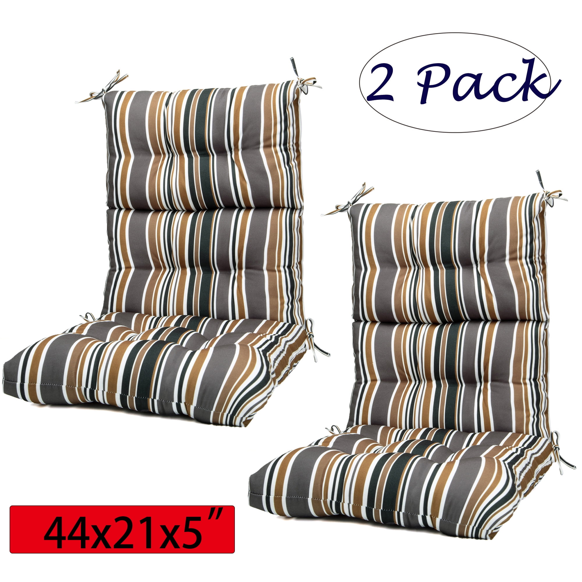 44x21x5 Inch Comfortable Outdoor Dining Chair Cushion High Back Solid