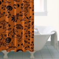 thumbnail image 4 of Halloween Floral Pumpkin Pattern Shower Curtain 36"x72" ,Bathroom Decorative Shower Curtains Set with 12 Hooks,Modern Waterproof Washable Shower Curtain, 4 of 6
