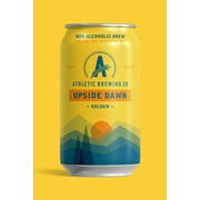 Athletic Brewing Company Non-Alcoholic Beer, Upside Dawn Craft Golden, 12oz (Pack of 12)