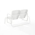 thumbnail image 2 of Crosley Furniture Ridgeland Modern Metal Outdoor Loveseat Glider in White, 2 of 12