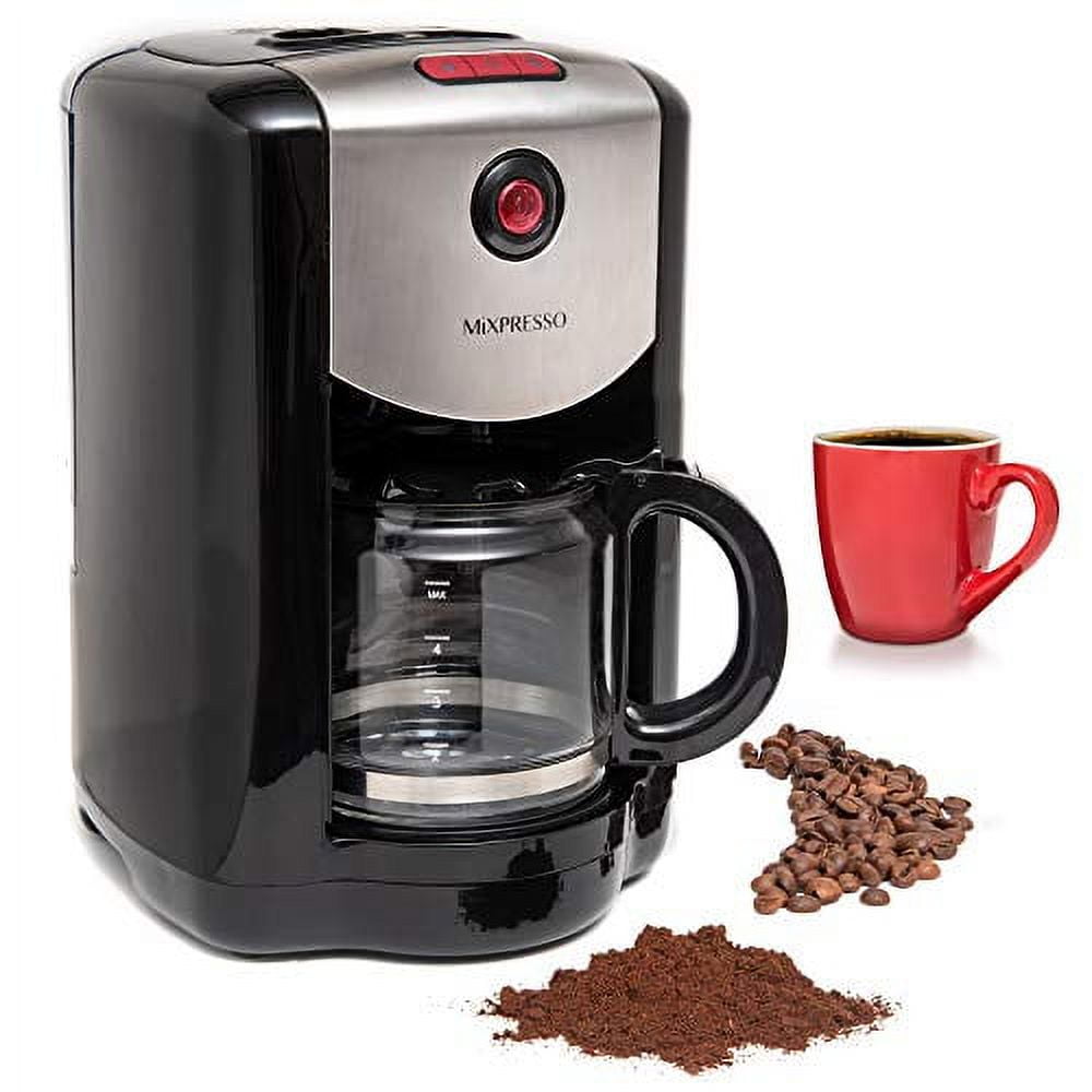  Mixpresso 5-Cup Drip Coffee Maker, Coffee Pot Machine Including  Reusable & Removable Coffee Filter, Small Coffee Maker, 25 oz Electric Coffee  Maker 650w: Home & Kitchen