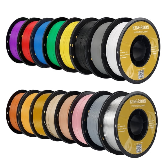 Paquete de filamento para impresora 3D Kingroon PLA de 1,75 mm y 16 kg