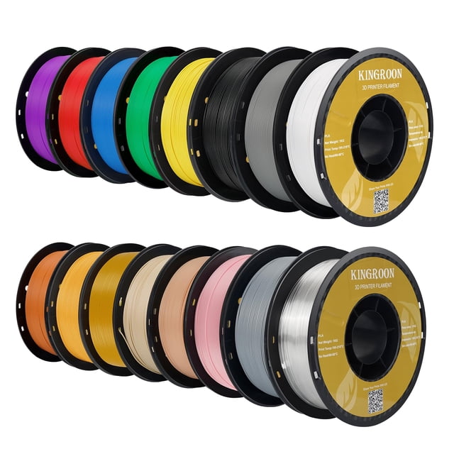 Paquete de filamento para impresora 3D Kingroon PLA de 1,75 mm y 16 kg