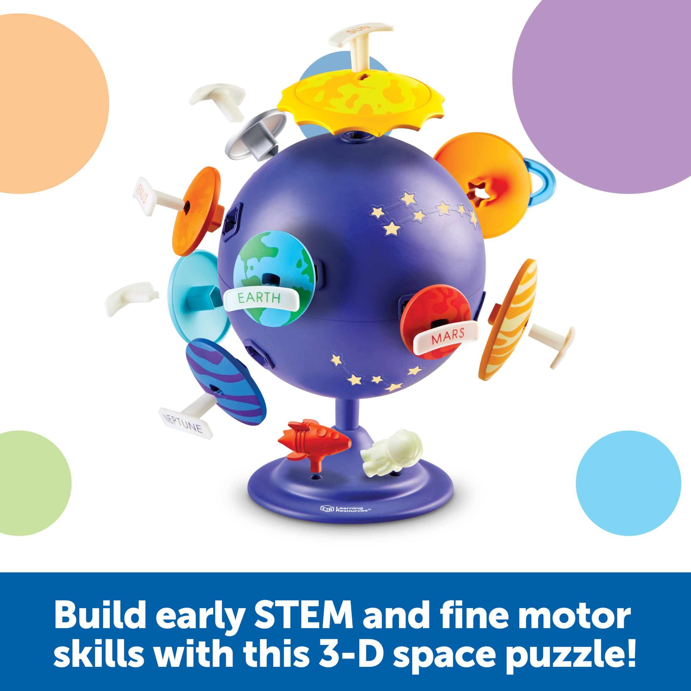 Learning Resources Solar System Puzzle Globe, Space Toys for Toddlers, Age 3+