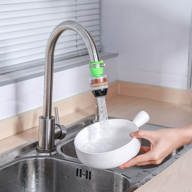 Filtro de agua universal para grifo ZJT250124896 | Purificador de agua para cocina y baño | Filtro ahorrador de agua a prueba de salpicaduras con carbón activado multicapa de zeolita PVA | Mejor