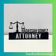 thumbnail image 4 of Handmadetneonsign Lawyer Metal Nameplate, Law Office Desk Nameplate, Desk Name Plate Decor 47283, 4 of 5