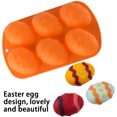 thumbnail image 4 of Molde de silicona Molde de pastel en forma de huevo de Pascua DIY Bandeja de hielo de chocolate Herramienta para hornear panadería casera, Verde Herramientas y accesorios para hornear Naranja, 4 of 6
