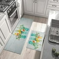 thumbnail image 4 of Floral Farmhouse Kitchen Rugs Set 2 Piece Colorful Spring/Summer Flowers Decorative Rugs for Kitchen Low-Profile Floor Mats Decorations for Home Kitchen (17"x48"+17"x30"), 4 of 6