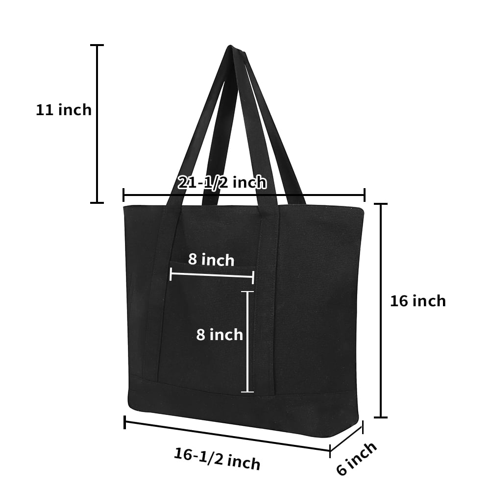 Extra-Large Tasman Tote in Cotton Ecru/black