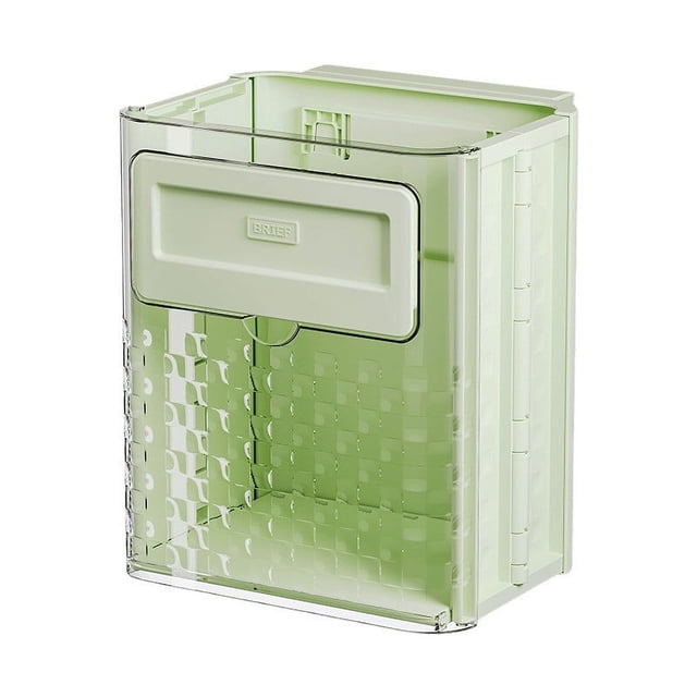 Kitchen Cream White Garbage Bin Household Toilet Paper Garbage Bin Folding Wall Mounted Large Capacity Kitchen Waste Storage Bin