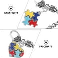 thumbnail image 2 of FRCOLOR Hand Chain 2pcs Autism Charms Creative Jigsaw Puzzle Autism Hand Chains Zinc Alloy Autistic Bracelets,7.87"X1"X0.2", 2 of 5