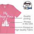 thumbnail image 3 of My Happy Place Shirt, Orlando Theme Park Shirt, Mickey T-Shirt, Unisex Casual Short Sleeve (DkPink-2X-Large), 3 of 6