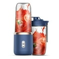 thumbnail image 1 of Mini Blender 40W Juicer Mini Portable Fast Blending Cup Personal Size USB Rechargeable Double Cup Blue, 1 of 8