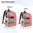 thumbnail image 2 of Lsque Cool Cat Pink Sunglasses Pattern Canvas Daypack, Durable Backpack, High-quality Versatile Backpack,Vintage Compact Backpack-Medium, 2 of 5
