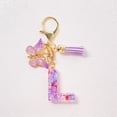 thumbnail image 2 of Feltree Initial Letter Keychains for Women Tassel Purple Cute Car Keychain for Wallet Backpack Bag, 2 of 8