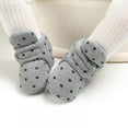 thumbnail image 3 of GYRATEDREAM Newborn Infant Baby Girl Boy Cotton Booties Stay On Sock Slippers Soft Bedroom Shoes Non-Skid Ankle Boots Toddler Crib Warm Shoe First Walker Birthday Shower Gift 0-18M, 3 of 12