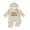 Apricot, variant on Spewahor Newborn Baby Boy Fall Romper Fashionable Letters Embroidery Round Neck Long Sleeve Jumpsuits with Hat