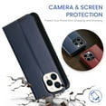 thumbnail image 3 of Wallet Case For iPhone 15 Pro Max, Case Wallet-High Quality Leather Magnetic Closure Case-RFID Blocking Card Holders-Shockproof TPU Shell Folio Cover Women Men For iPhone 15 Pro Max, Blue, 3 of 7