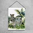 thumbnail image 4 of Watercolor African Animal Zebra Jungle Palm Leaves Garden Flag Double Sided House Flag for Outdoor Home, Personalized All Year Round Yard Decor 12 x 18 Inch, 4 of 6