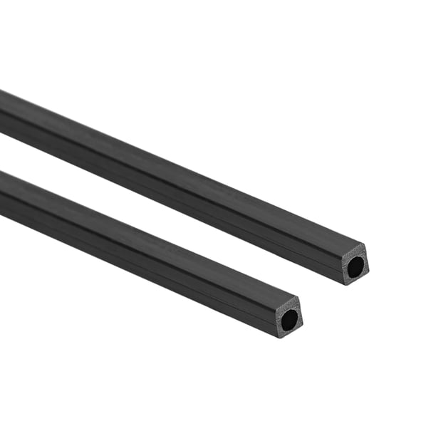 Tubo cuadrado de fibra de carbono 3x3x2mm diámetro interno 400mm longitud tubo de fibra de carbono pultrusionado para avión RC 2 piezas