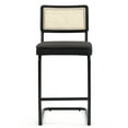 thumbnail image 3 of Set of 2 Adan Iron Frame Dark Brown Faux Leather Counter Stool, 3 of 6