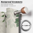 thumbnail image 5 of Outdoor Curtains for Patio Waterproof Blue Hydrangea Indoor/Outdoor Curtain Tiebacks Green Eucalyptus Leaves Linen Privacy Sun Block Grommet Drapes for Pergolas Gazebo Porch 2 Panel 54x108 Inch, 5 of 9