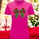 thumbnail image 3 of Playera Blusa Con Estampado De Moño Navideño Ropa Para Mujer Color Fucsia Talla Mediana Marca Emil SaEs, 3 of 4