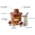 Nostalgia Electric Ice Cream Machine, SelfServe, 4Quart, Wood Bucket