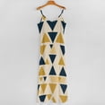 thumbnail image 5 of Abstract Gold Navy Triangle Pattern Sleeveless Dress Dresses Women Summer Women's Summer Clothing, 5 of 9
