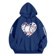 thumbnail image 3 of Oversized Hoodies for Women Casual Long Sleeve Loose Fit Tops Baseball Print Crewneck Fall Lightweight Sweatshirts, 3 of 3