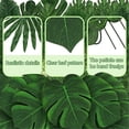 thumbnail image 6 of 30 Pcs Palm Leaves Artificial Tropical Monstera - 8 Kinds Large Small Green Fake Palm Leaf with Stems for Safari Jungle Hawaiian Luau Party Table Decoration Wedding Birthday Theme Party Decorations, 6 of 8
