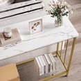 thumbnail image 5 of Console Table, Sofa Tables Narrow Entryway Table with Glass Shelf and Metal Frame, 33.5” Behind Couch Table Industrial Hallway Table for Living Room, Foyer, Bedroom, 5 of 9