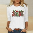 thumbnail image 2 of LbsKUS Deals,Christmas Tops Women 3/4 Sleeve Shirts Merry Christmas Xmas Tree Printed Tees Cute Letter Funny Graphic T Shirts 2024 Crewneck Vacation Trendy Tees(White,XL), 2 of 4