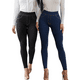 thumbnail image 1 of SET DE 2 LEGGING GRUESO DE MUJER AZUL Y NEGRO DISEÑO MEZCLILLA, 1 of 9