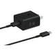 thumbnail image 1 of Cargador de pared Samsung, adaptador de corriente de 25 W con cable tipo C, negro, 1 of 9