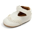 thumbnail image 6 of Odeerbi Toddler Girls Non Slip Prewalker Toddler Baby Cute Shoes 2025 Fashion Frenulum Non-slip Shoes Soft Sole Sandals Princess Shoes White 12-18 Months, 6 of 7