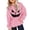 Pink, variant on Mercatoo Halloween Hooded Sweatshirt for Kids Long Sleeve Pumpkin Printed Tops Boys Girls Warm Peppy Hoodie with Pocket