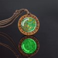thumbnail image 1 of Gustav Klimt The Kiss Luminous Necklace Klimt's Mother and Child Art Necklaces Romantic Valentines Day Gift Wooden Jewelry Gao Jinjia LED, 1 of 2