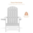 thumbnail image 5 of ACEGOSES 1 Pcs Outdoor Patio Adirondack Chair with Cup-holder for Garden, Lawn Yard and Beach, White, 5 of 9