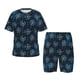 thumbnail image 1 of Fotbe Dandelions Pijama Estampada de 2 Piezas para Niños – Ropa de Dormir de Manga Corta Cómoda para Niños y Niñas, Camiseta y Shorts de Algodón-Large, 1 of 6
