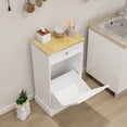 thumbnail image 6 of Miekor Furniture One Drawers and One-Compartment Tilt-Out Trash Cabinet Kitchen Trash Cabinet-White B5A9333, 6 of 9