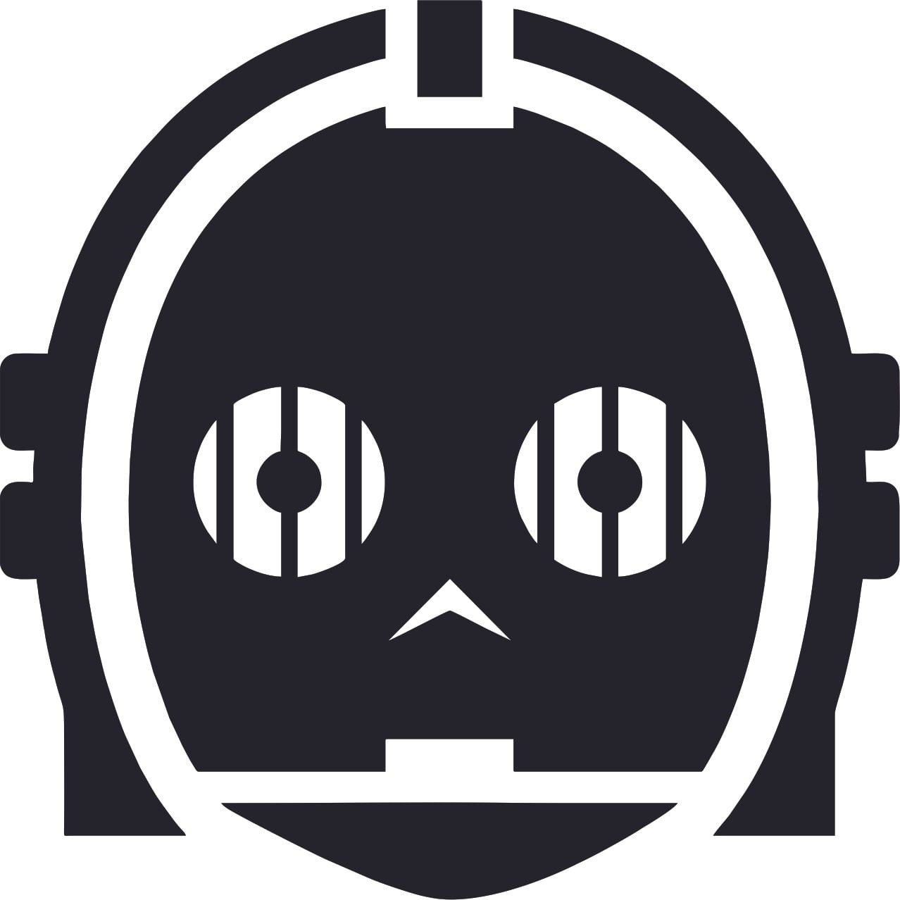 Star Wars C3po Head Cartoon Character Wall Art Vinyl Sticker Design ...