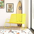 thumbnail image 2 of Novogratz Poolside Gossip Collection, Roberta Outdoor/Indoor Rocker Loveseat, Yellow, 2 of 11