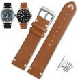 thumbnail image 2 of Correa de reloj de cuero de imitación de 18 mm, 20 mm y 22 mm para Omega Hippocampus 300/150/600 Speedmaster para hombre, adecuada para correa de reloj Seiko Hamilton, 2 of 5
