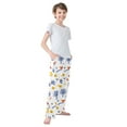 thumbnail image 3 of FORMRS Boys Pajama Pants with Pockets Size 6-8Y Kids Lounge Sleep Bottoms, Tropical Rhythm, 3 of 8