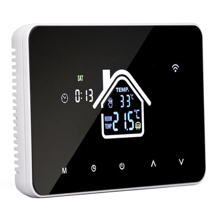 NFTIGB Floor Heating Thermostat 16A 4.3 Inch Touch Screen High Accuracy Home Temperature Controller AC230V Without WiFi (5.91 in / 15 cm)