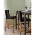 thumbnail image 2 of Leopard Print Bar Stool Covers Set of 4, Chic Abstract Black Brown Animals Texture Stretch Washable Bar Chair Covers with Backs, Removable Pub Counter Height Chair Cover for Kitchen Dining Room Cafe, 2 of 7